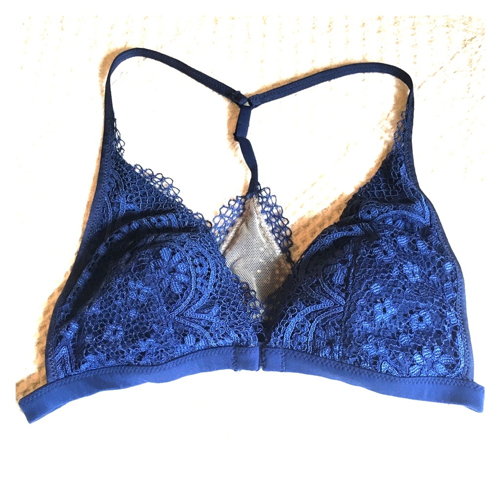 VS blue lace bralette size S